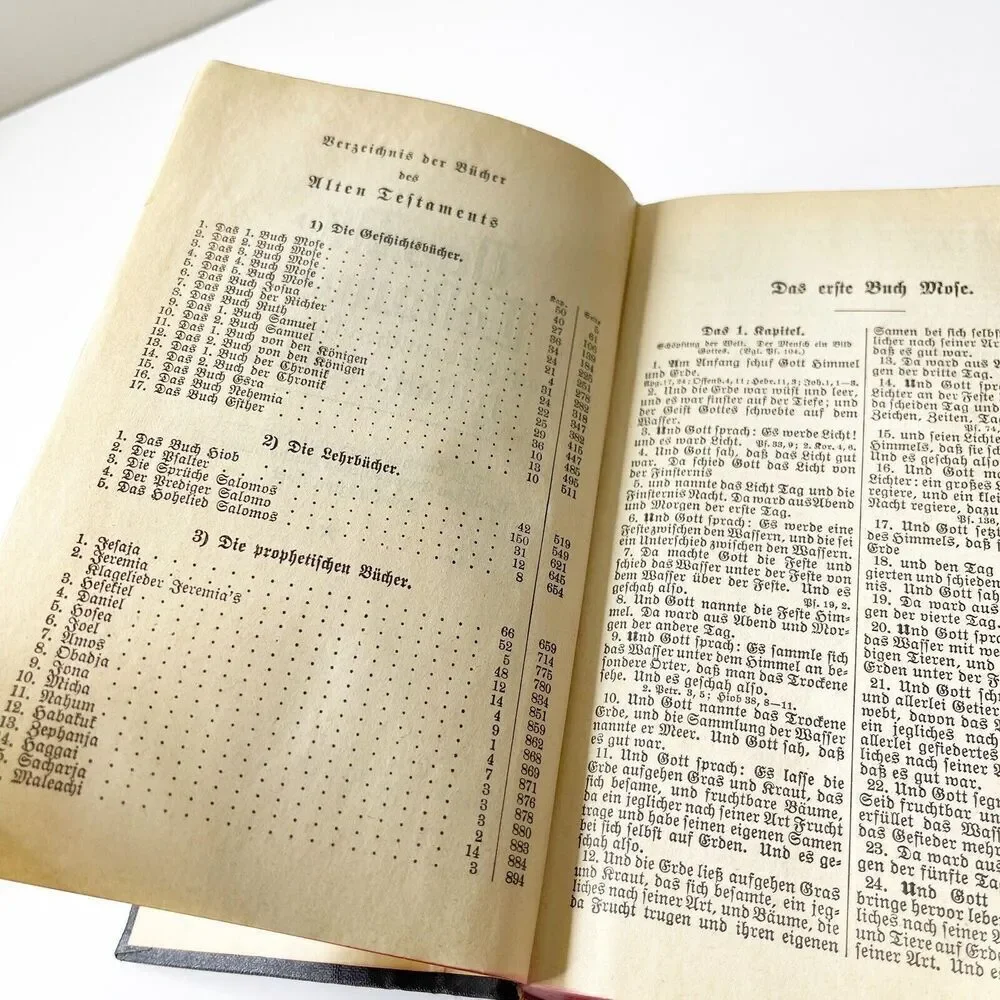 Vintage‎ Die Heilige Schrift 1951 German Language Compact Bible Martin Luther's